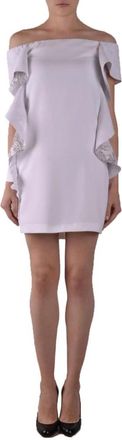 Pinko Off-Shoulder Gelegenheidsjurk - Dames - Kleedjes - Wit - M - Polyester - Kleedjes