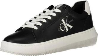 Calvin Klein Stijlvolle Low Top Lace Up Sneakers Vrouwen - Dames - Sneakers - Zwart - 36 EU - Leer - Schoenen