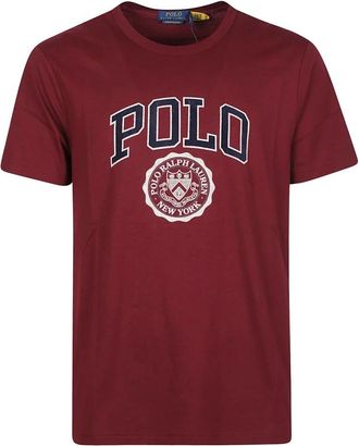 Polo Ralph Lauren Klassiek T-shirt met ronde hals - Heren - T-shirts - Rood - M - Katoen - Tops