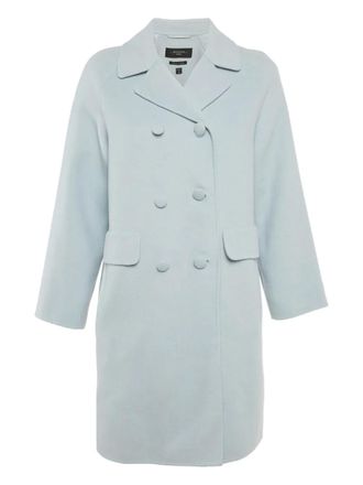 Max Mara double-breasted coat - women - Cashmere/Virgin Wool - S - Blue