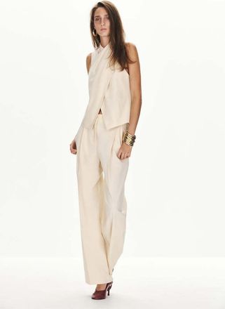 Mango Top incrociato spacco grezzo - Donna - XS - MANGO