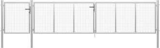 vidaXL Vidaxl - Puerta De Jard&iacute;n De Acero Plateado 500x100 Cm