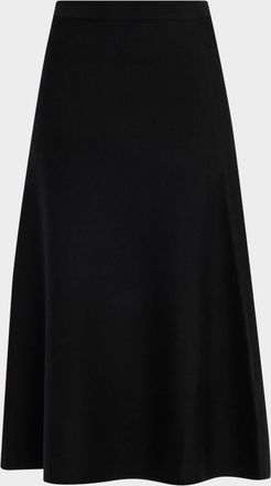 Gabriela Hearst Freddie Midi Wool-Cashmere Skirt