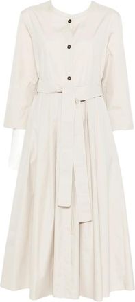 Max Mara Belt Button Midi Dress