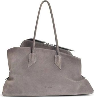 The Attico La Passeggiata Medium - Dames - Schoudertassen - Grijs - ONE Size - Leer - Tassen