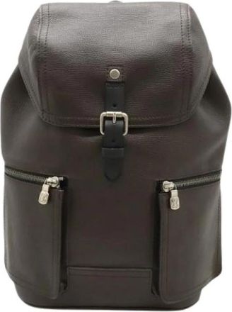 Louis Vuitton Pre-owned Backpack - Heren - Vintage Rugzakken - Bruin - ONE Size - Leer - Vintage