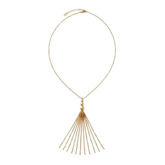 Dansk Copenhagen Linnea Y-halsband - Dames - Accessoires - Geel - Maat: ONE Size Satijn