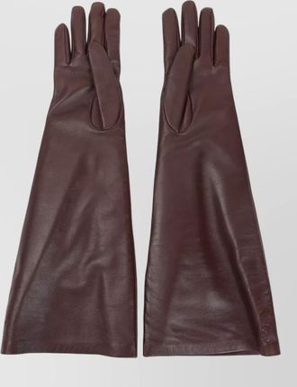 Saint Laurent leather long gloves