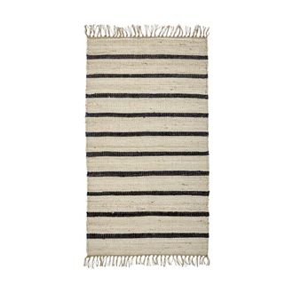 House Doctor Alfombra de yute beige y negro 140x70 cm