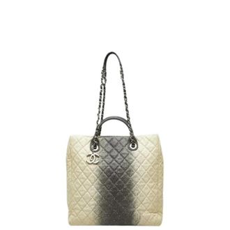 Chanel Pre-owned Bolso Tote Mediano de Piel Caviar - Pre-owned - Mujer - Beige - ONE SIZE