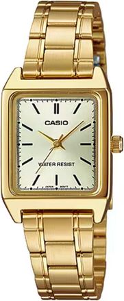 Casio Womens Gold Analog Watch Champagne Dial Steel Bracelet - LTP-V007G-9EUDF