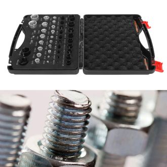 OEM Juego De 44 Piezas Para Medir Roscas De Tuercas Y Tornillos, M&eacute;tricas E Imperiales, De Aleaci&oacute;n De Aluminio, Herramienta De Identificaci&oacute;n De Alta Pre