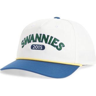Swannies Bower Snapback Baseball Hat in Vintage White at Nordstrom Rack