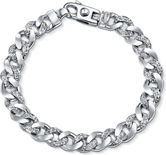Pompeii3 Mens 14k Gold (45gram) or Platinum (72gram) 9.5mm Diamond Bracelet 8.5