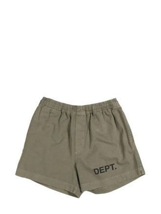 Gallery Dept. logo-print cotton shorts - Verde