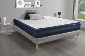 Actisom Somier gris + colch&oacute;n con espuma viscoel&aacute;stica 120 x 195