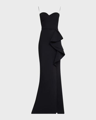 La Petite Robe Di Chiara Boni Strapless Ruffle Column Gown