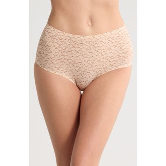 Chantelle Soft Stretch High Waist Briefs in Norah Nude Print at Nordstrom