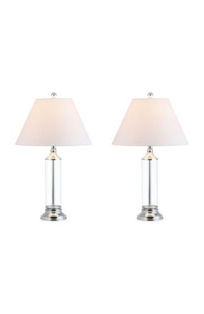 Jonathan Y Designs Astor 29 Glass LED Table Lamp in Clear at Nordstrom