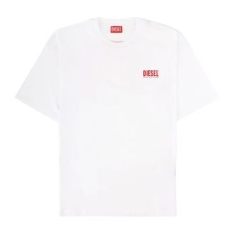 Diesel T-Shirts, male, White, Size: XL T-Boxt-Bisk