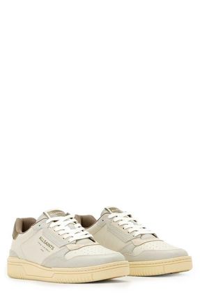 AllSaints Regan Low Top Sneaker in White/Green at Nordstrom, Size 13
