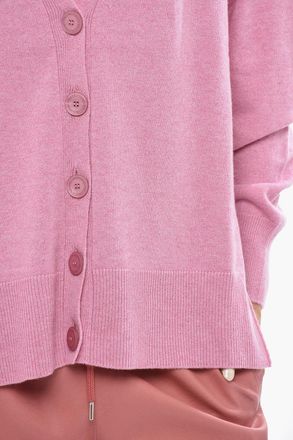 Stella McCartney Cardigan Relaxed Fit in Misto Cashmere con Spacchi Laterali Stella McCartney