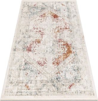 RugsX Distin 0100b Rosa / Polvo / Blanca Alfombra Moderna - Adorno, Vintage, Flecos Multicolour 200x290 Cm