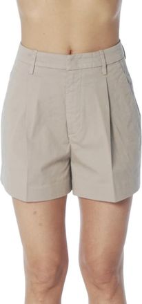 Dondup Bermuda Lori Loose - Dames - Bermuda - Beige - M - Katoen - Korte Broeken