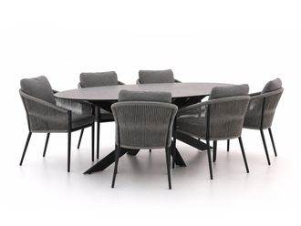 Bellagio la vita attrattiva + 15% kassakorting | Bellagio Mineo/Furato ellips 240cm dining tuinset 7-delig