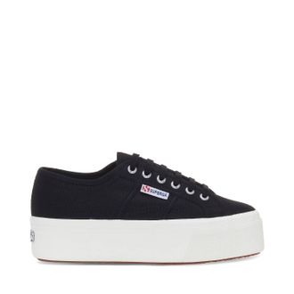 Superga Womens Platform Sneaker In Black