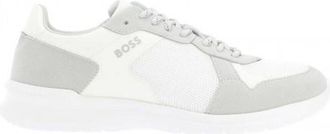 HUGO BOSS Heren Extreme Suede Hardlooptrainers (Wit)