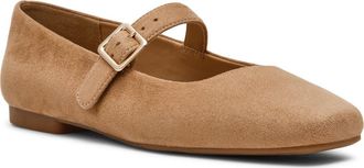Anne Klein Mabel Mary Jane Flat in Sand Suede at Nordstrom, Size 7.5