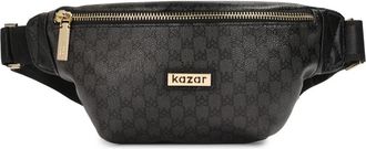 Kazar Zwarte heuptas met monogrammen - Dames - Heuptassen - Zwart - ONE Size - Tassen