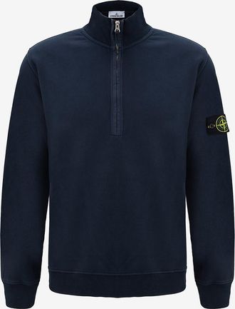 Stone Island Sweatshirt mit Stehkragen und Reissverschluss 6100068