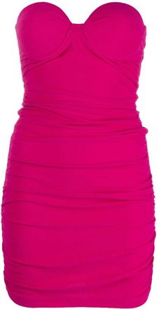 Reina Olga Dirty Diana ruched mini dress - women - Spandex/Elastane/Polyamide - 3 - Pink