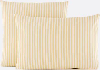 La Redoute Interieurs Katoenen kussensloop, geweven-geverfde strepen, SOIZIC JAUNE
