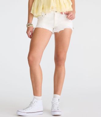 A&eacute;ropostale Vintage Low-Rise Denim Shorty Shorts
