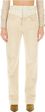 Isabel Marant Noemie Jeans - female - Isabel Marant - Slim Fit Jeans - Beige - M - Jeans