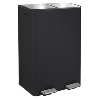 Spirella Spirella - Aliya Contenedor De Selecci&oacute;n Selectiva 60l (2x30l) Acero Negro Mate