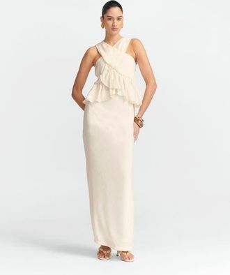 ST MRLO Aloe Maxi Dress in Cream at Nordstrom, Size 4