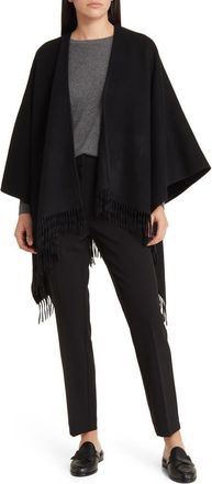 Vince Wool & Cashmere Ruana in 001Blk at Nordstrom