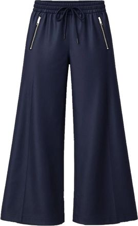 Silvian Heach Wijde Broek met Ritsen aan de Voorkant - Dames - Wijde Broeken - Blauw - M - Polyester - Broeken