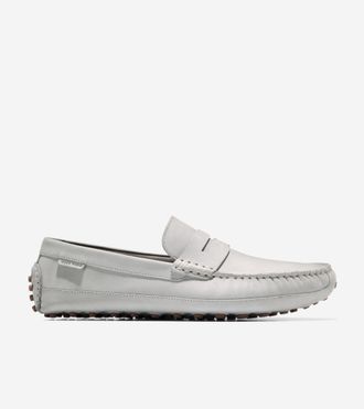 Cole Haan Mens Davies Grand Penny Driving Shoes - Grey Size 10.5