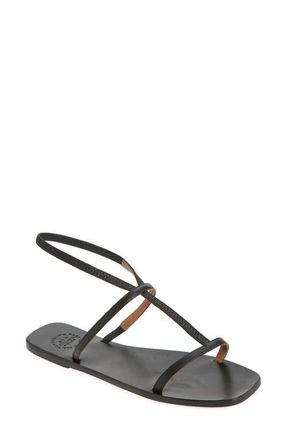 ATP Atelier Delebbio Ankle Strap Sandal in Black at Nordstrom, Size 12Us