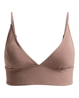 Roxy Triangel-Bikini-Top ROXY Lasca, Damen, Gr. XS, Cup B, grau (deep taupe), Obermaterial: 78% Nylon, 9% Nylon, 7, 00% Metall, 6, 00% Elasthan;, Bikini-Ob