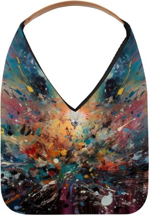 Generic Dreamy Abstract Starry Sky Night Reusable Lightweight Grocery Bags - Foldable Into Compact Pouch, Washable & Sturdy, Multipurpose for Shopping and Tra