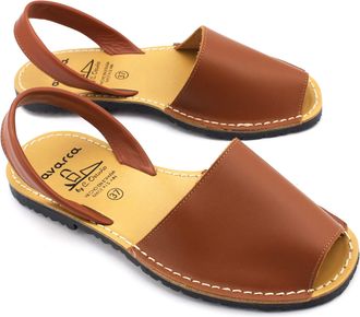 Avarcashop Avarcas Womens Leather Sandals Flat Menorquinas Brown 35 36 37 38 39 40 41 42, brown, 4 UK