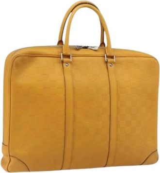 Louis Vuitton Pre-owned Leather Handbag - Dames - Vintage Handtas - Bruin - ONE Size - Leer - Vintage