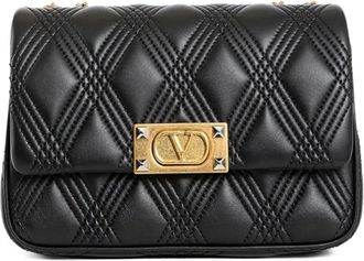 Valentino Garavani Borsa a spalla Quiltie 67 media - Nero