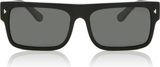 Prada PR A10SF Asian Fit Polarized 16K08G Mens Sunglasses Black Size 59